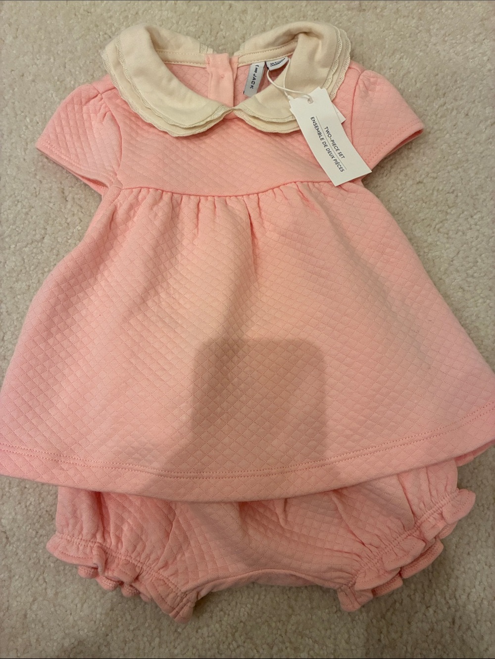 NWT Janie and Jack Pink Quilted 2 Piece Set